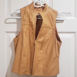 Stefano Peruzzi Italian leather yellow Vest